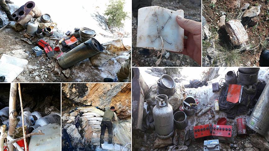 Tunceli'de terör örgütüne ait patlayıcı ve yaşam malzemesi bulundu