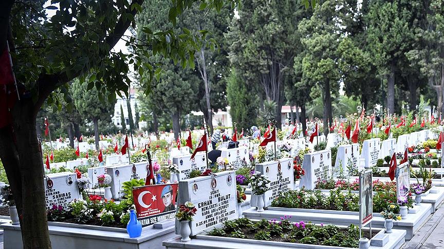 İstanbul'da 13 şehitlik bulunuyor