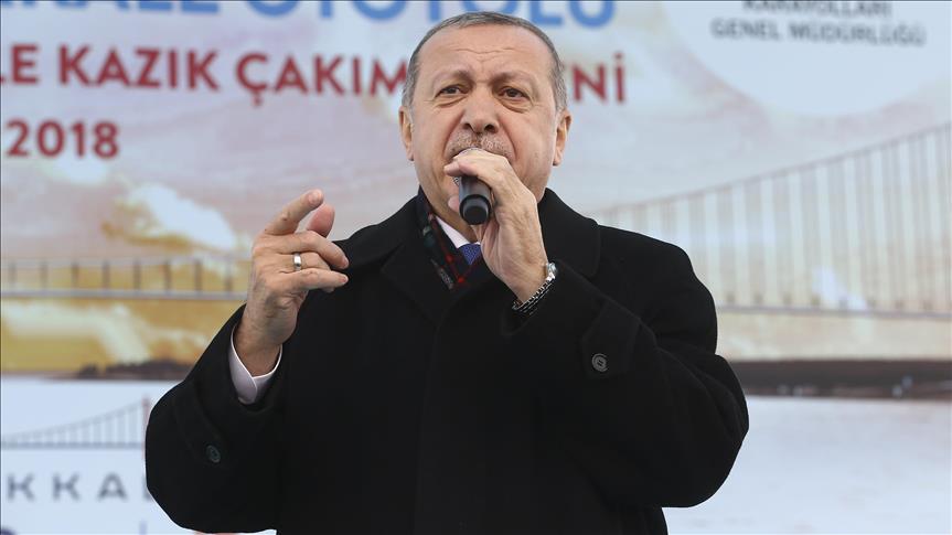 Erdogan: Otvorenje mosta ”Canakkale 1915” planirano za mart 2022. godine