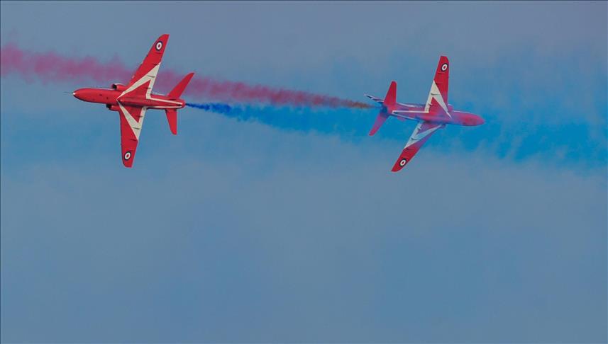 Choca avión de los Red Arrows, equipo de acrobacia aérea británico