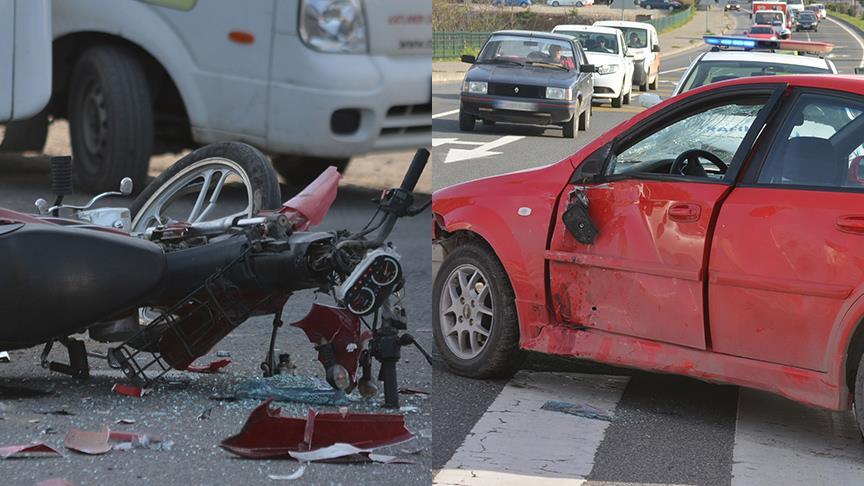 Motosikletliler ölüme sürüklüyor! Çarpıcı analiz, Türkiye ilk sıralarda Otomobil ile motosikletin çarpışması güvenlik kamerasınca kaydedildi