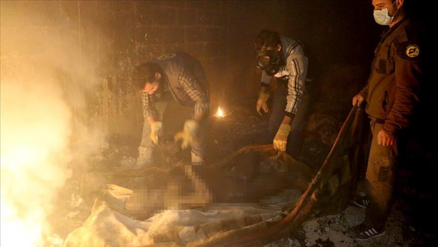 حمله هوایی اسد به غوطه 37 غیرنظامی را زنده در آتش سوزاند