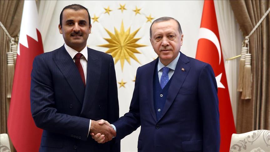 Turkey's Erdogan speaks with Qatari emir on phone