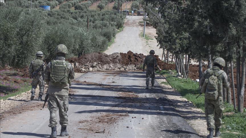 Turkish forces continue to clear mines in Afrin