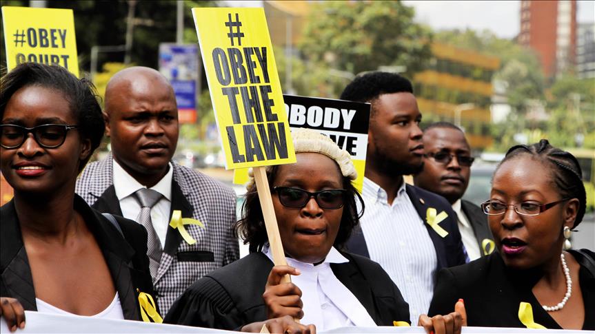 Kenyans protest detention of opposition lawyer