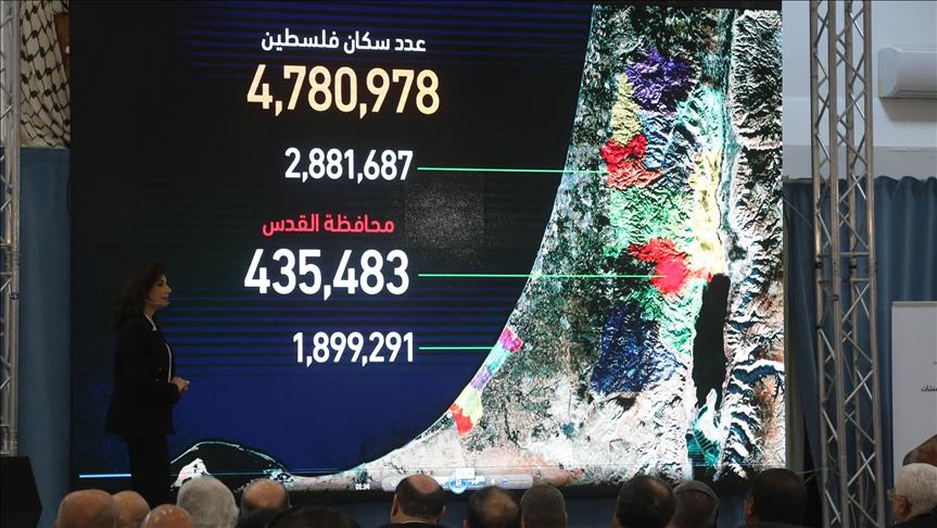 جمعیت فلسطین به 4 میلیون و 780 هزار نفر رسید