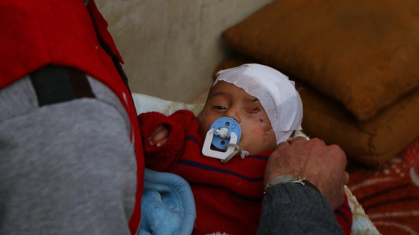 Doğu Guta'nın direniş sembolü Kerim bebek İdlib'e ulaştı