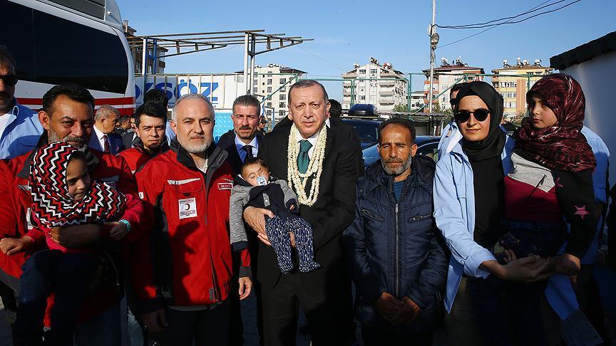 Turkish president meets baby Karim