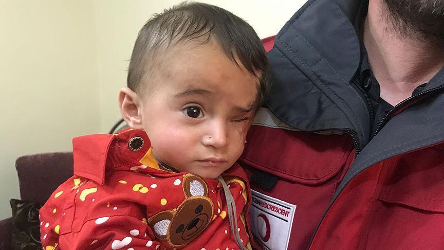 Baby symbol of Syrian civilians' plight safe in Turkey