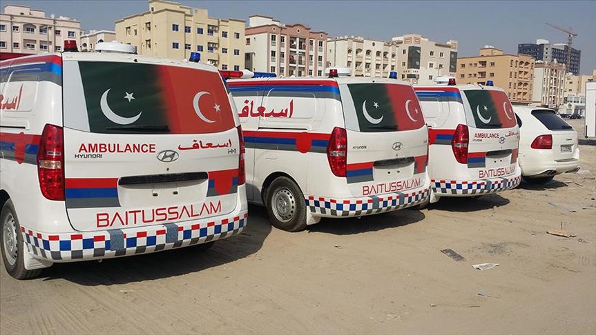 Pakistani aid group donates 30 ambulances to Syria