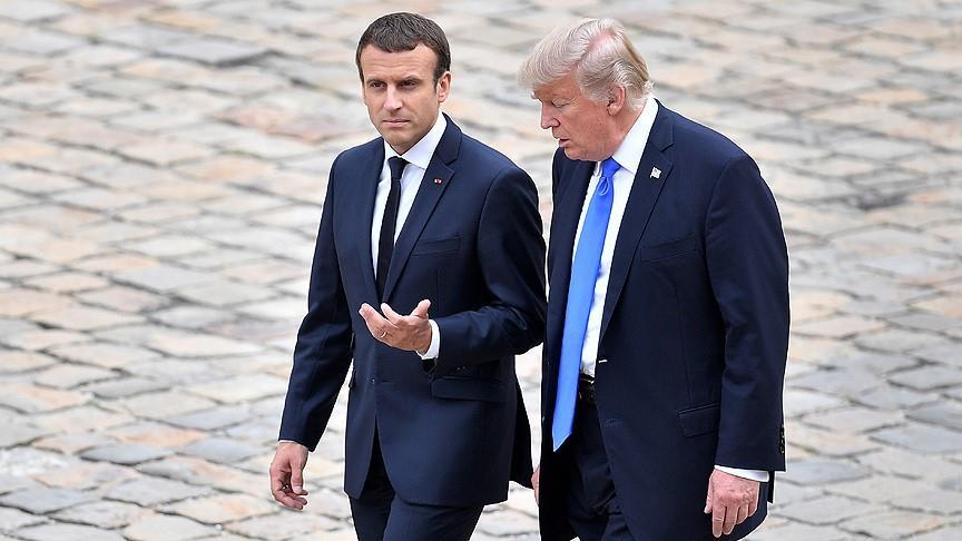 Image result for French, US presidents discuss chemical attack in Syria