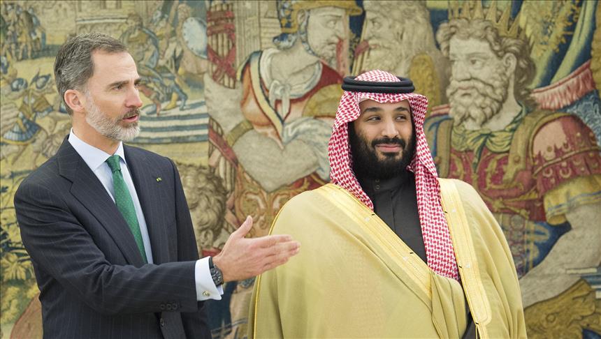 Le roi d'Espagne reçoit le prince héritier saoudien