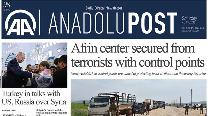 Anadolu Post - Issue of Apr 14, 2018