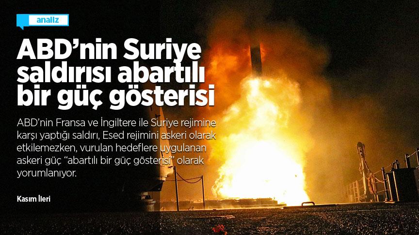 ABD nin Suriye saldırısı abartılı bir güç gösterisi ABD nin Suriye saldırısı abartılı bir güç gösterisi