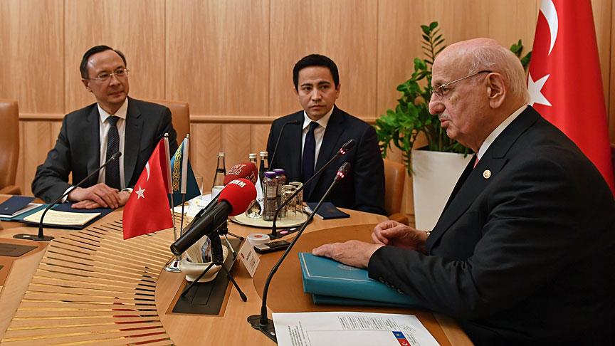 TBMM Başkanı Kahraman, Kazakistan Dışişleri Bakanı Abdrahmanov'u  kabul etti
