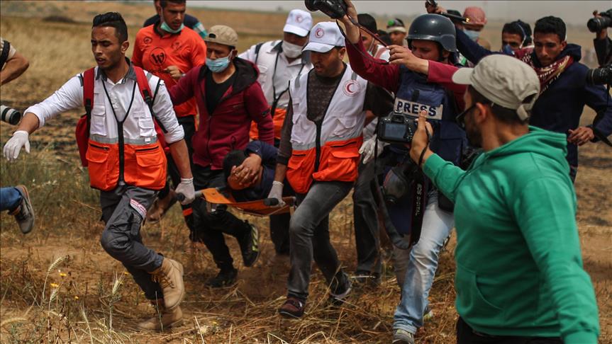 Gaza : Deux martyrs et 445 blessés près de la frontière