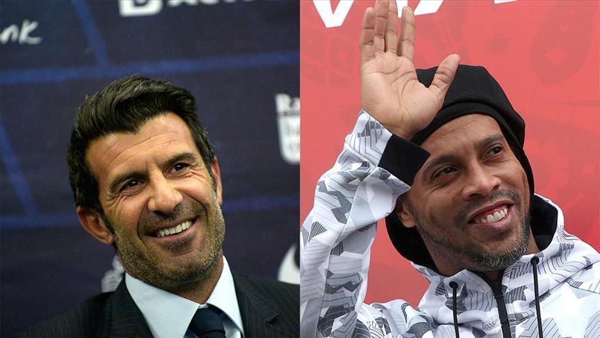 Tim Figo kalahkan Ronaldinho dalam pertandingan UEFA-PBB