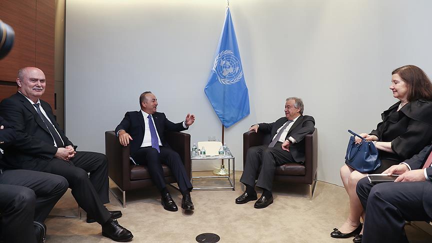 Bakan Çavuşoğlu Guterres ve Maas ile ayrı ayrı görüştü