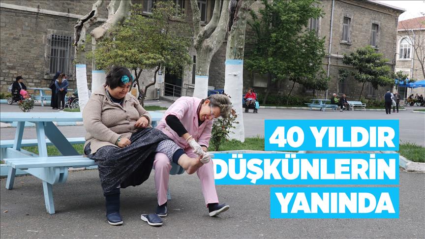 40 yıldır düşkünlerin yanında