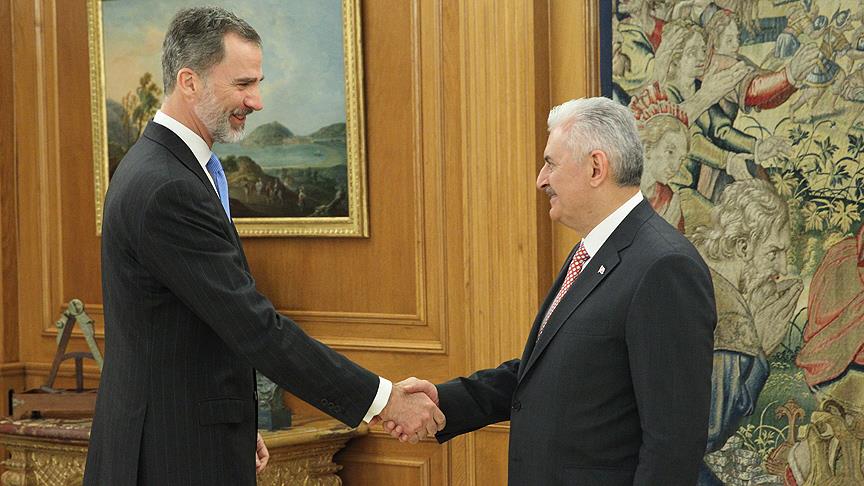 Başbakan Yıldırım, İspanya Kralı 6. Felipe ile görüştü