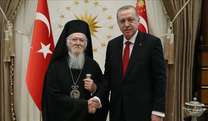 Erdogan reçoit le patriarche de l'Église orthodoxe d'Istanbul