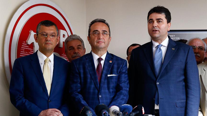 CHP heyeti, DP Genel Başkanı Uysal ile görüştü
