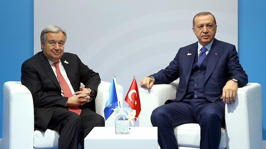 Cumhurbaşkanı Erdoğan ile BM Genel Sekreteri Guterres görüştü