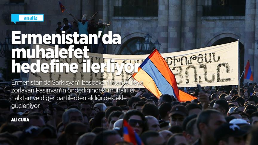 Ermenistan'da muhalefet hedefine ilerliyor