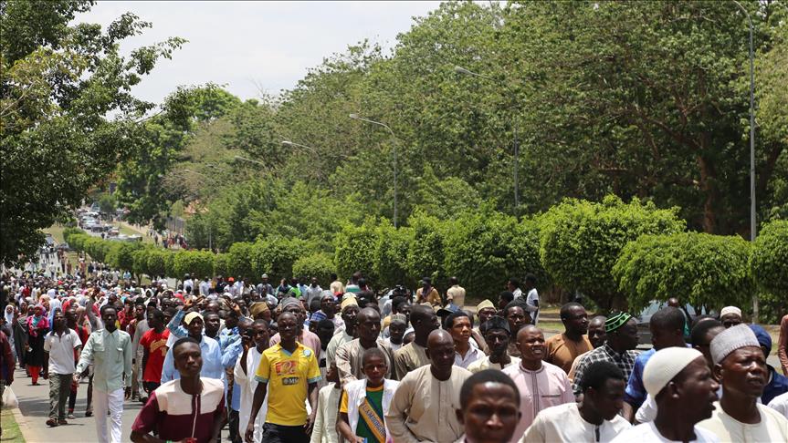 تظاهرات هواداران ابراهیم زکزاکی در نیجریه