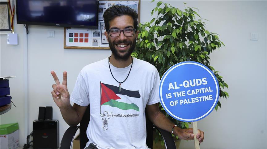 Swedish activist walks to Palestine to raise awareness