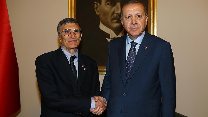 Cumhurbaşkanı Erdoğan, Aziz Sancar'ı kabul etti