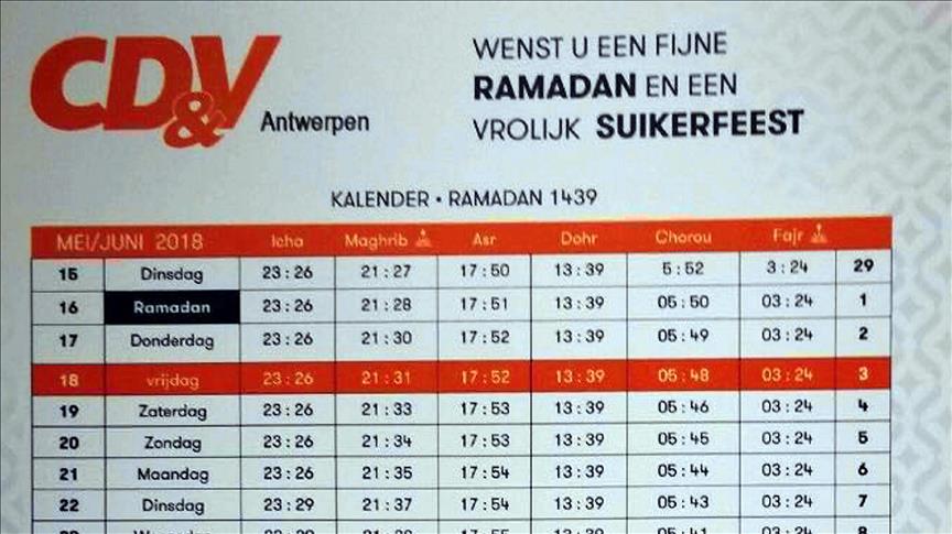 Hristiyan Demokratlar imsakiye dağıttı