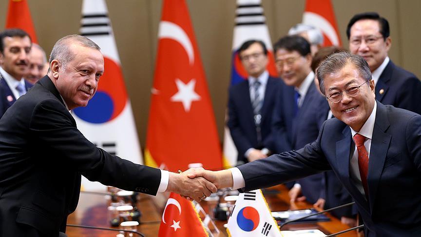 In South Korea, Turkey's Erdogan agrees to boost ties