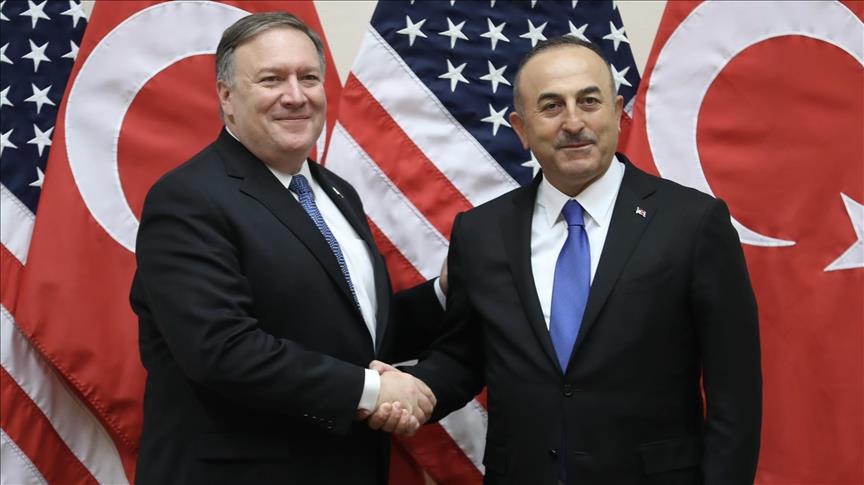 Image result for Turkey's Foreign Minister Mevlut Cavusoglu and his U.S. counterpart Mike Pompeo