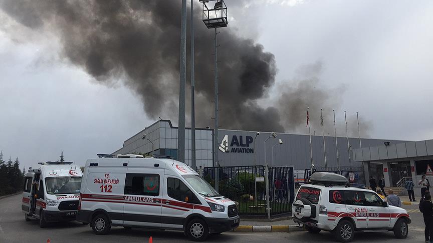 Eskişehir'de helikopter parçası fabrikasındaki yangın kontrol altına alındı