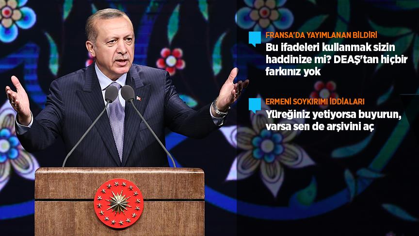Cumhurbaşkanı Erdoğan: Bu ifadeleri kullanmak sizin haddinize mi