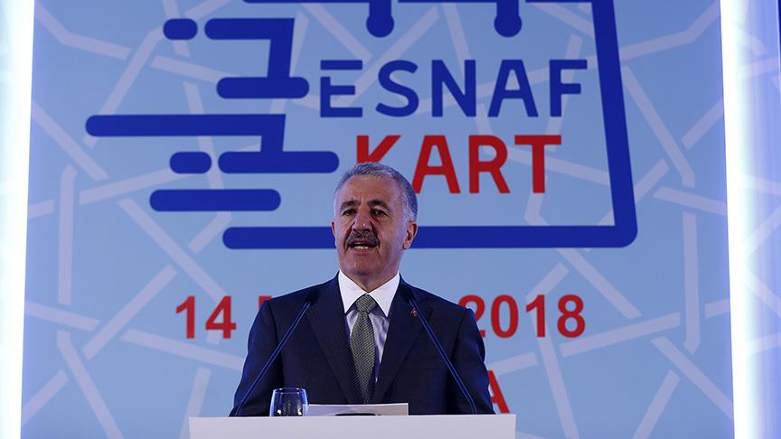 Ulaştırma, Denizcilik ve Haberleşme Bakanı Arslan: Esnaf Kartla esnafın ekonomiye katkısı artacak