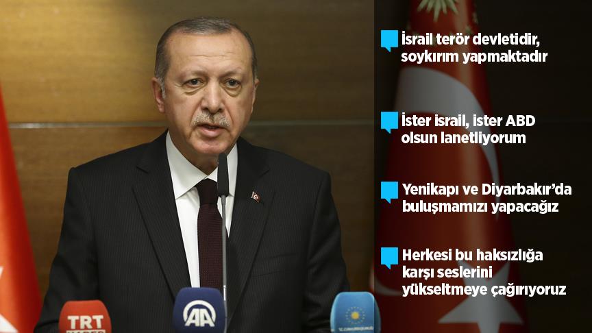 Cumhurbaşkanı Erdoğan: Kudüs'ü kaybettiğimiz bir gün olmasına asla izin vermeyeceğiz