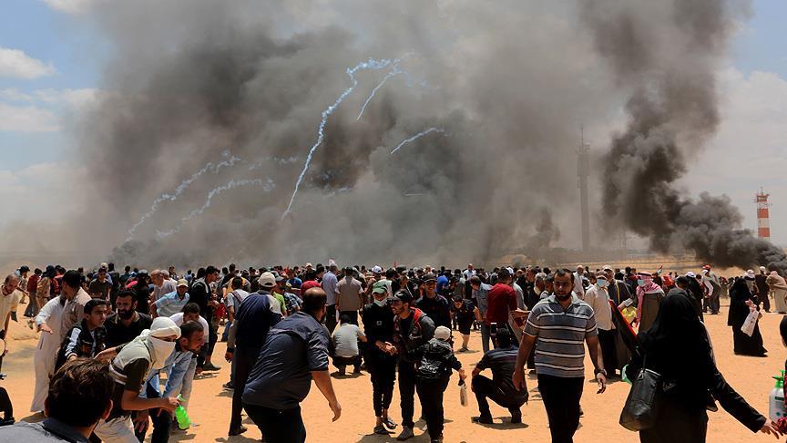 Gazze'deki gösterilerde 59 Filistinli şehit oldu