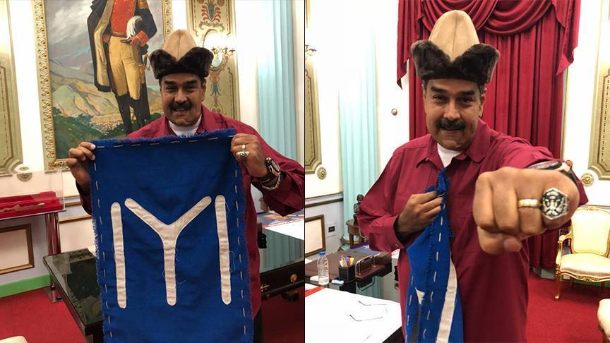 Venezuelan president wears Turkish TV series symbols