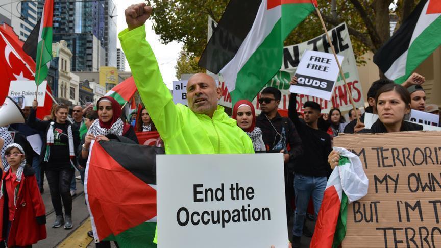 Australians demonstrate in support of Palestinians