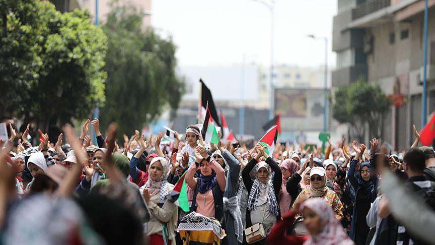  Fas'ta 'Büyük Dönüş Yürüyüşü'ne destek gösterisi