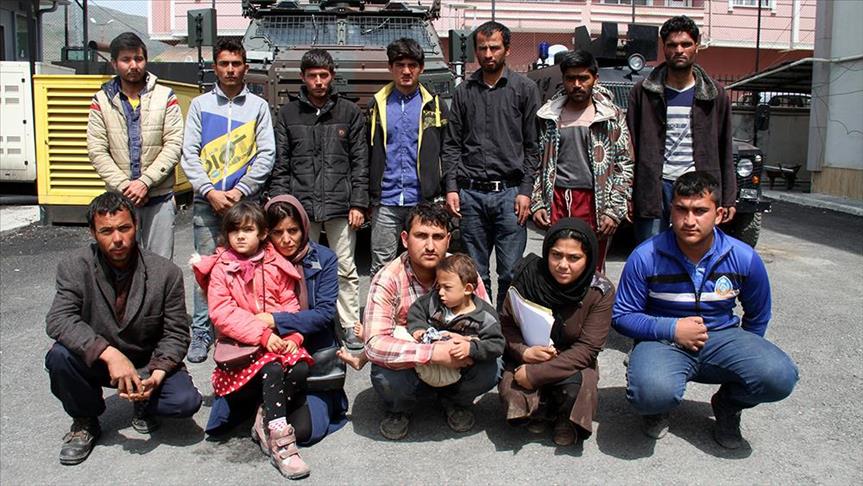 14 undocumented migrants held in eastern Turkey