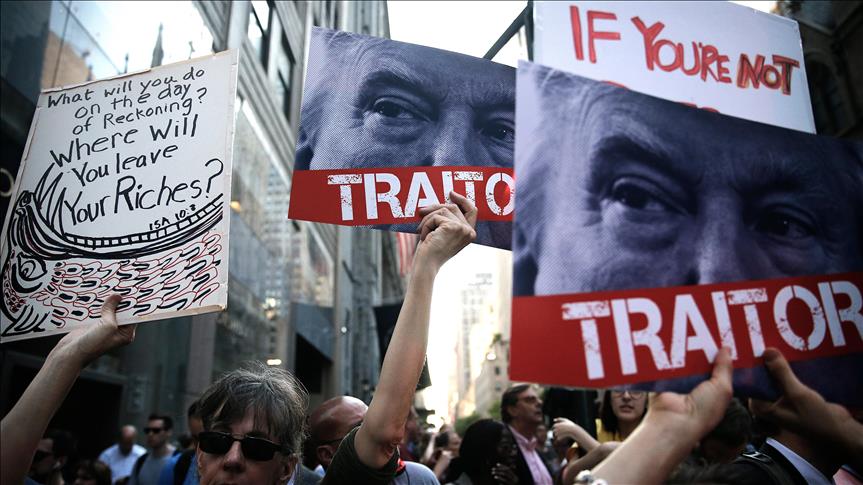 Manifestation contre Trump à New York