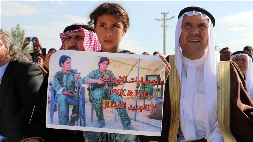 YPG/PKK paksa kaum muda pegang senjata, warga Suriah gelar protes