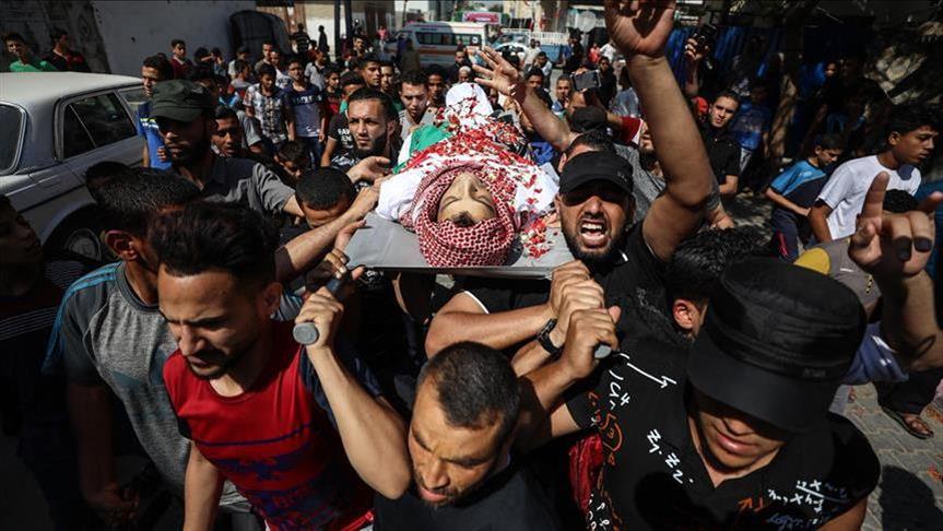 Gaza- Funérailles d’un palestinien de 23 ans qui a succombé à ses blessures 
