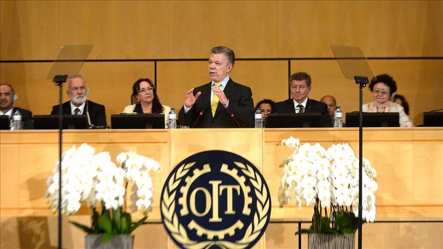 Presidente de Colombia habló de paz y desarrollo ante la OIT
