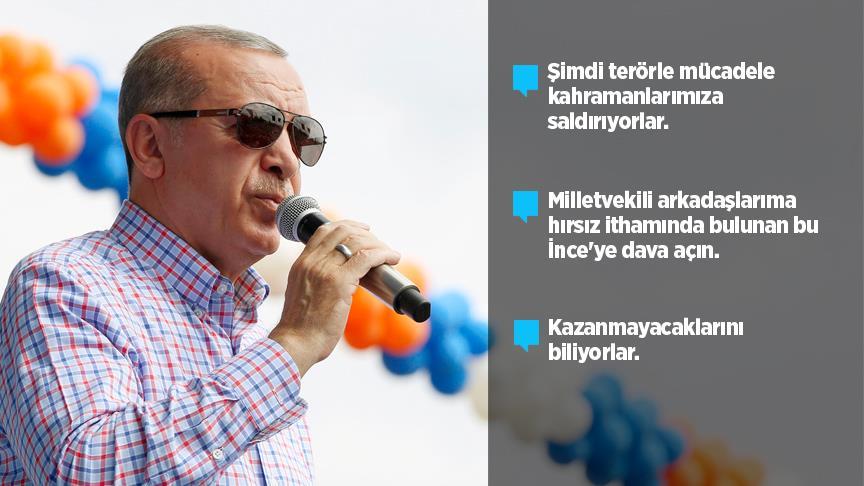 Cumhurbaşkanı Erdoğan: Terörle mücadele kahramanlarımıza saldırıyorlar