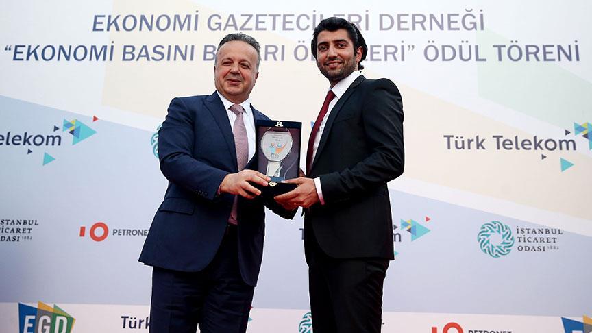 Ekonomi Gazetecileri Derneği'den AA'ya ödül