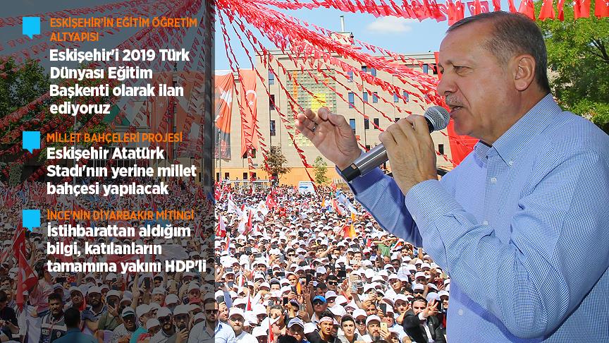 Cumhurbaşkanı Erdoğan: İnce'nin Diyarbakır mitingine katılanların tamamına yakını HDP'li